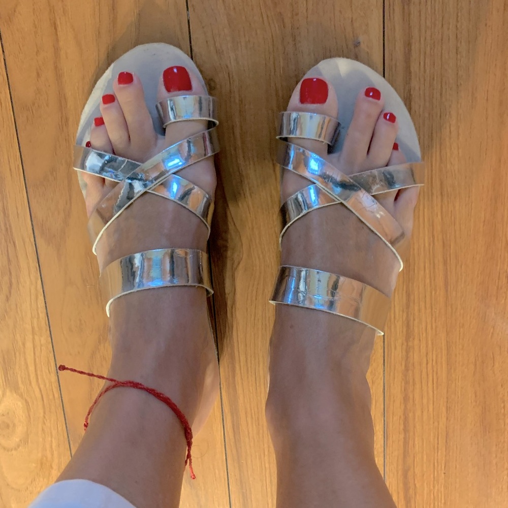 Cute Loft Metallic silver sandals